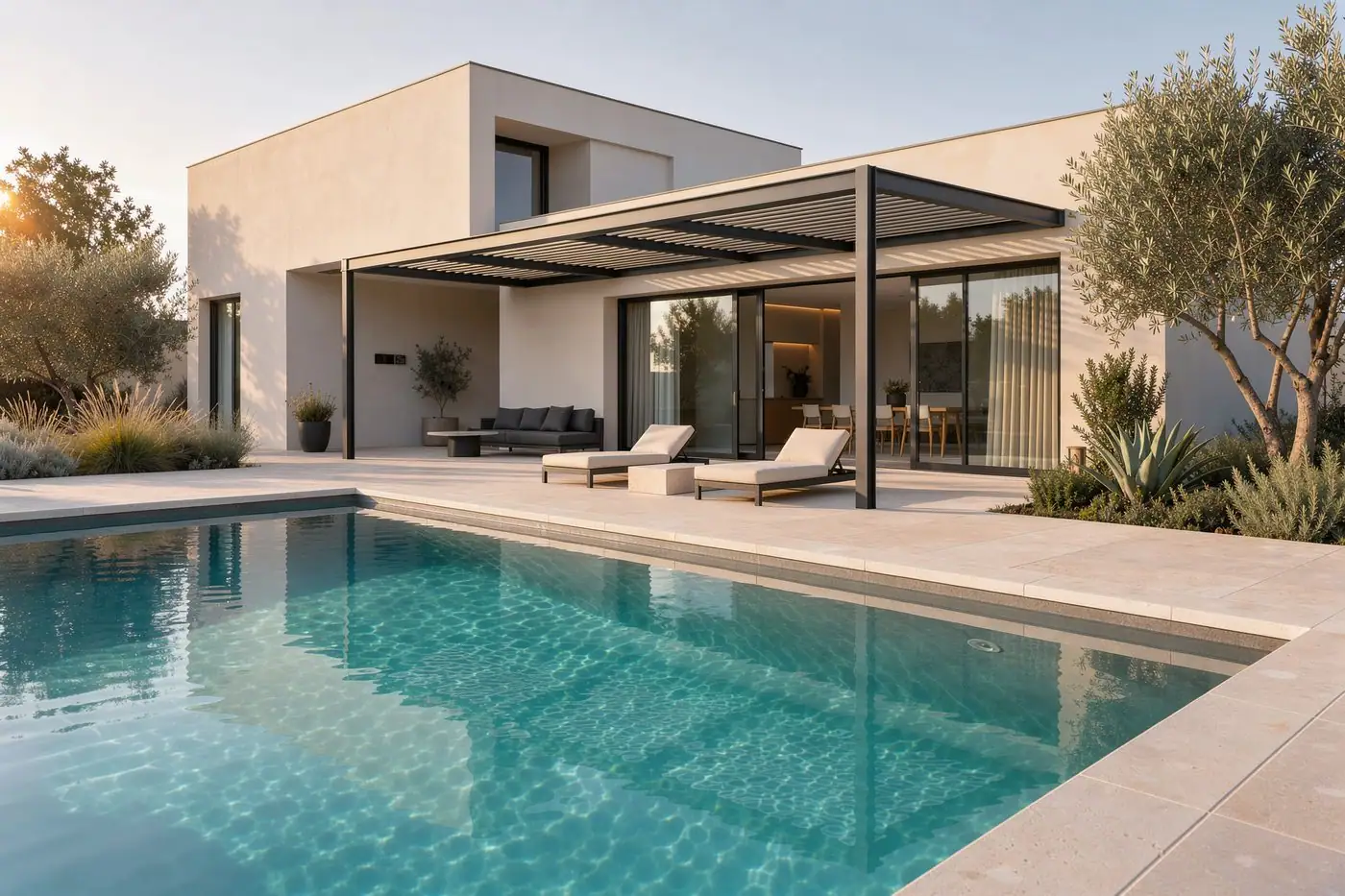 Pergola przy basenie